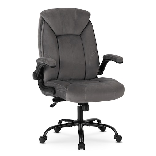 Fotel biurowy obrotowy ergonomiczny do biurka szary COMFORT