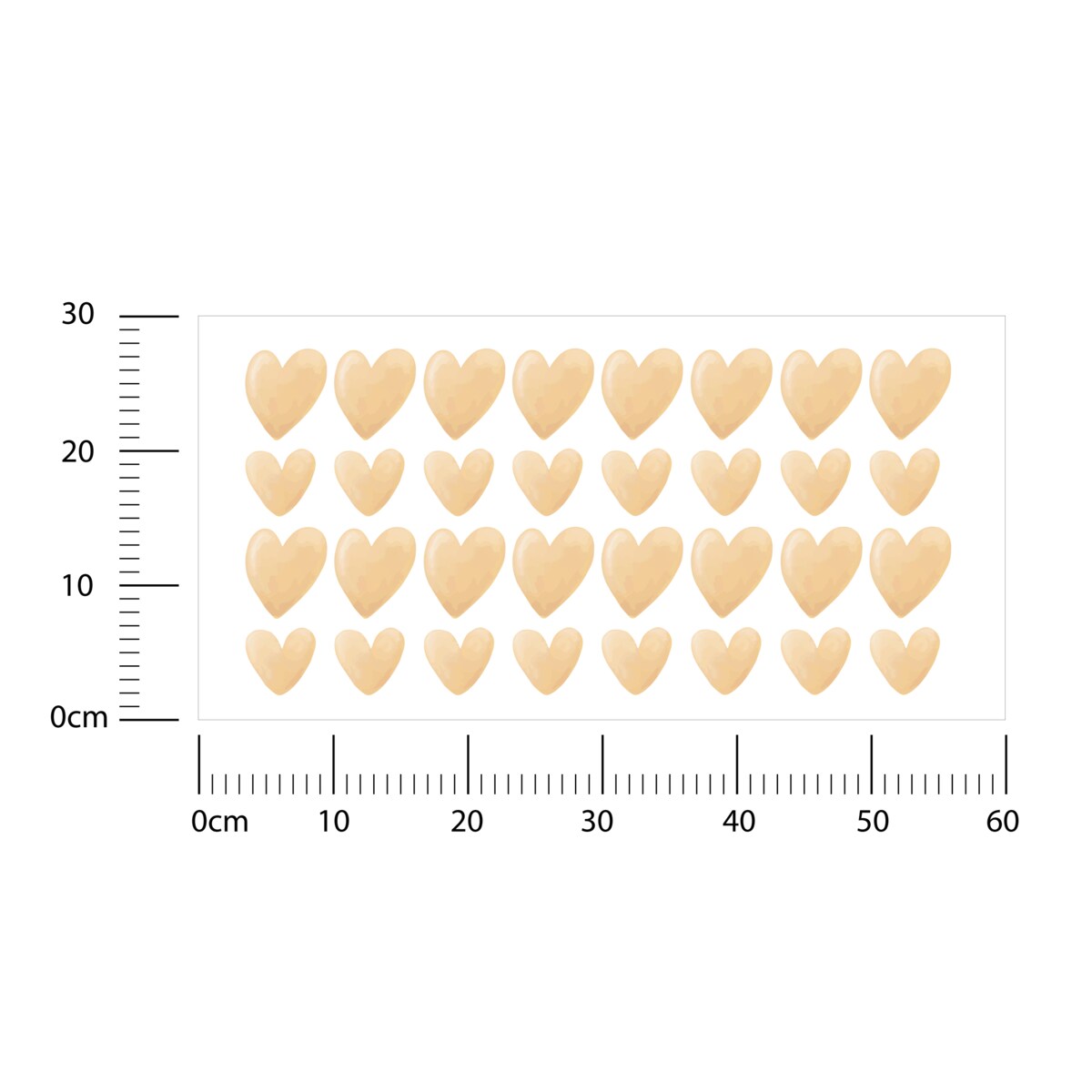 Naklejki Na Ścianę Dla Dzieci Żółte SERDUSZKA Serca ZESTAW