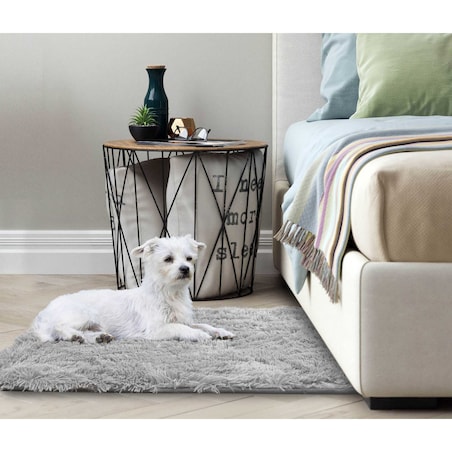 Dywan Shaggy Futrzany Pluszowy Antypoślizgowy Do Salonu Pokoju 160X220 Cm