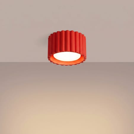 Plafon AURA 1 czerwony Gx53
