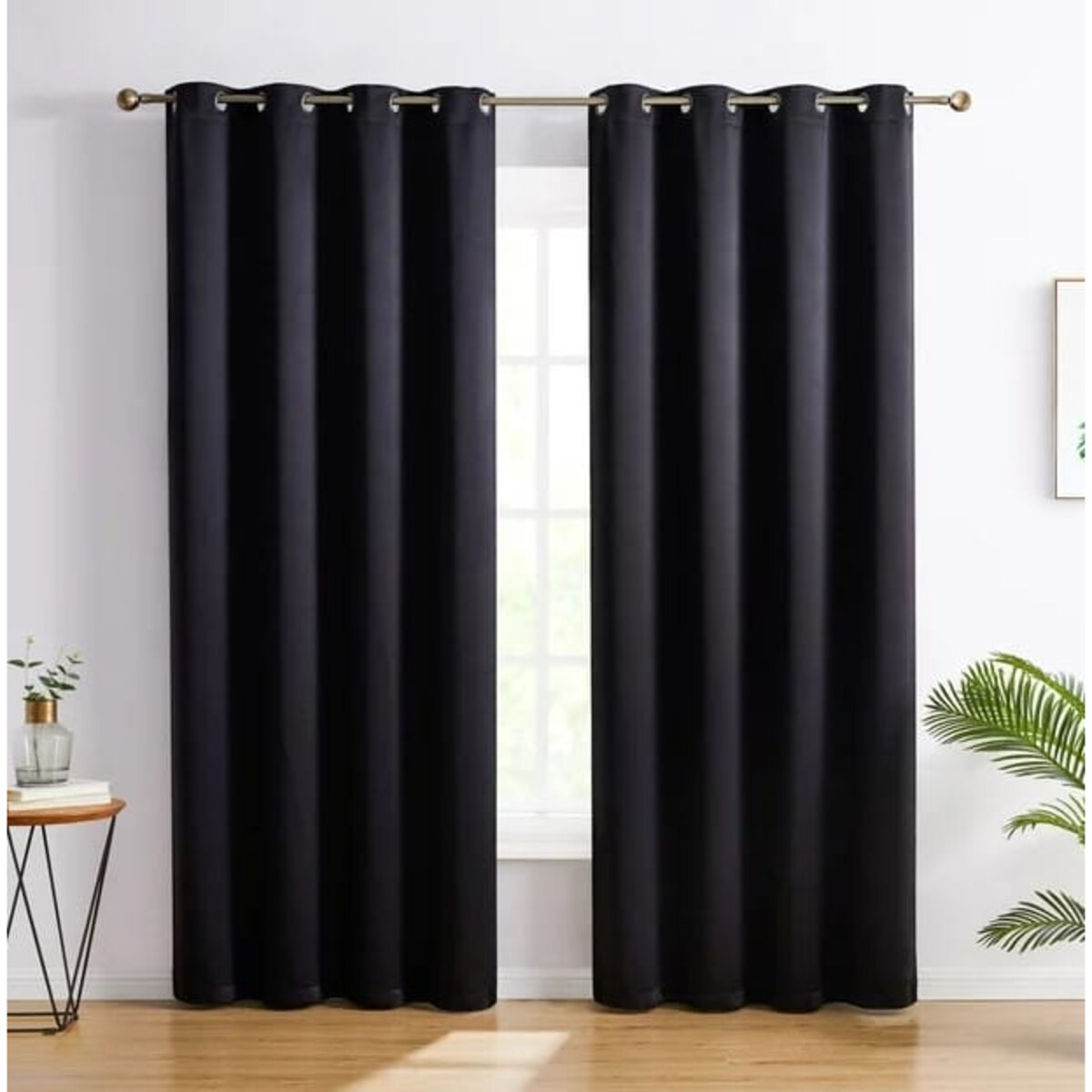 Zasłony welurowe 140x250 czarne przelotka