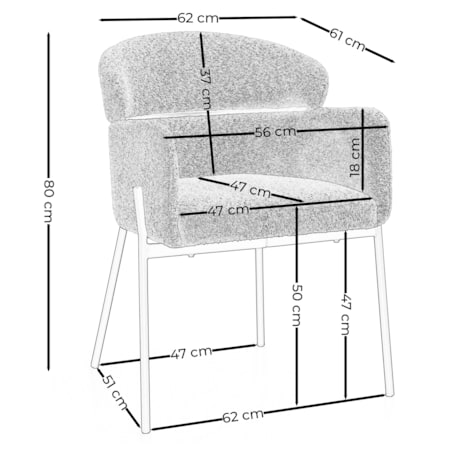 Krzesło tapicerowane welurowe do salonu BOLZANO jasnoszare