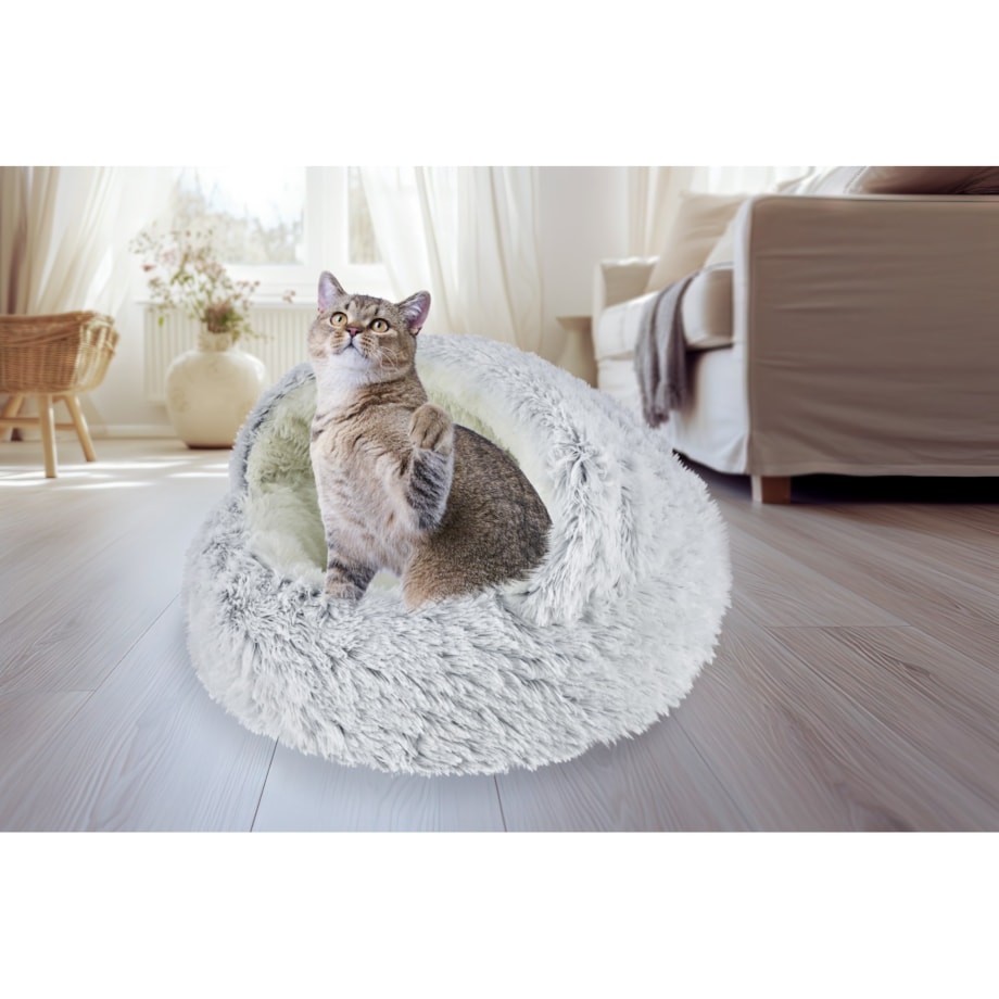 Pluszowe legowisko dla zwierząt okrągłe