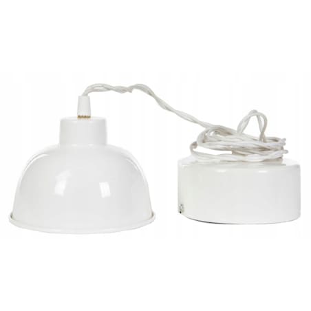 LAMPA wisząca NALA metalowa biała śr. 14cm