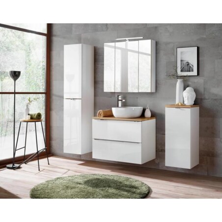 Szafka łazienkowa MILANO / CAPRI 800 35 cm biała