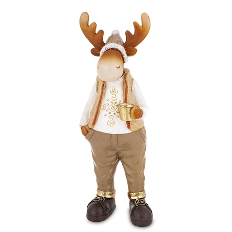 Figurka - łoś 30x10x10 cm ALCE z kawą