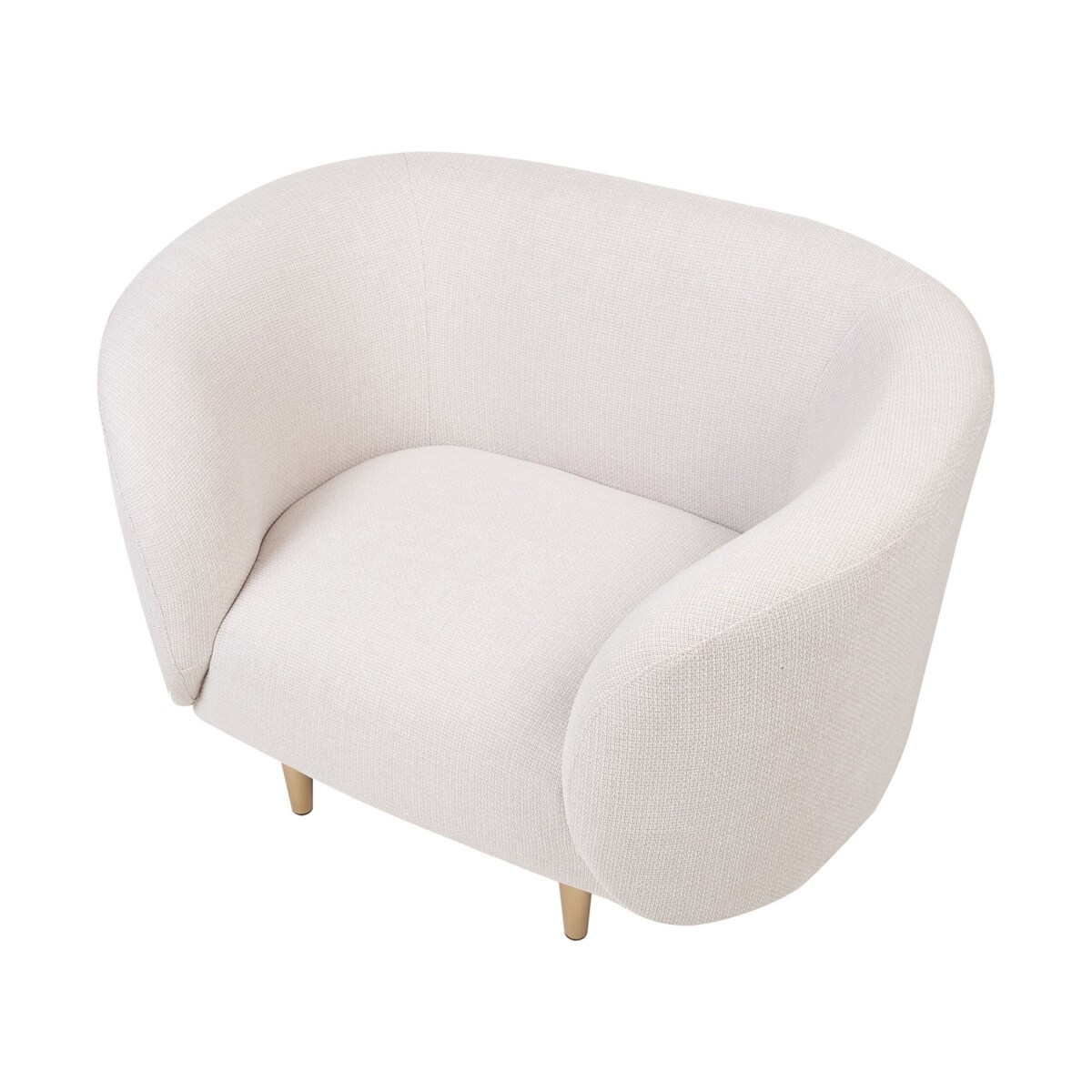 Fotel tapicerowany beżowy ze złotym LOEN