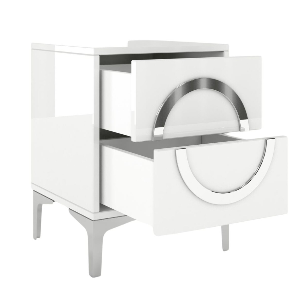 Biała nowoczesna szafka nocna Dancan EVA / połysk