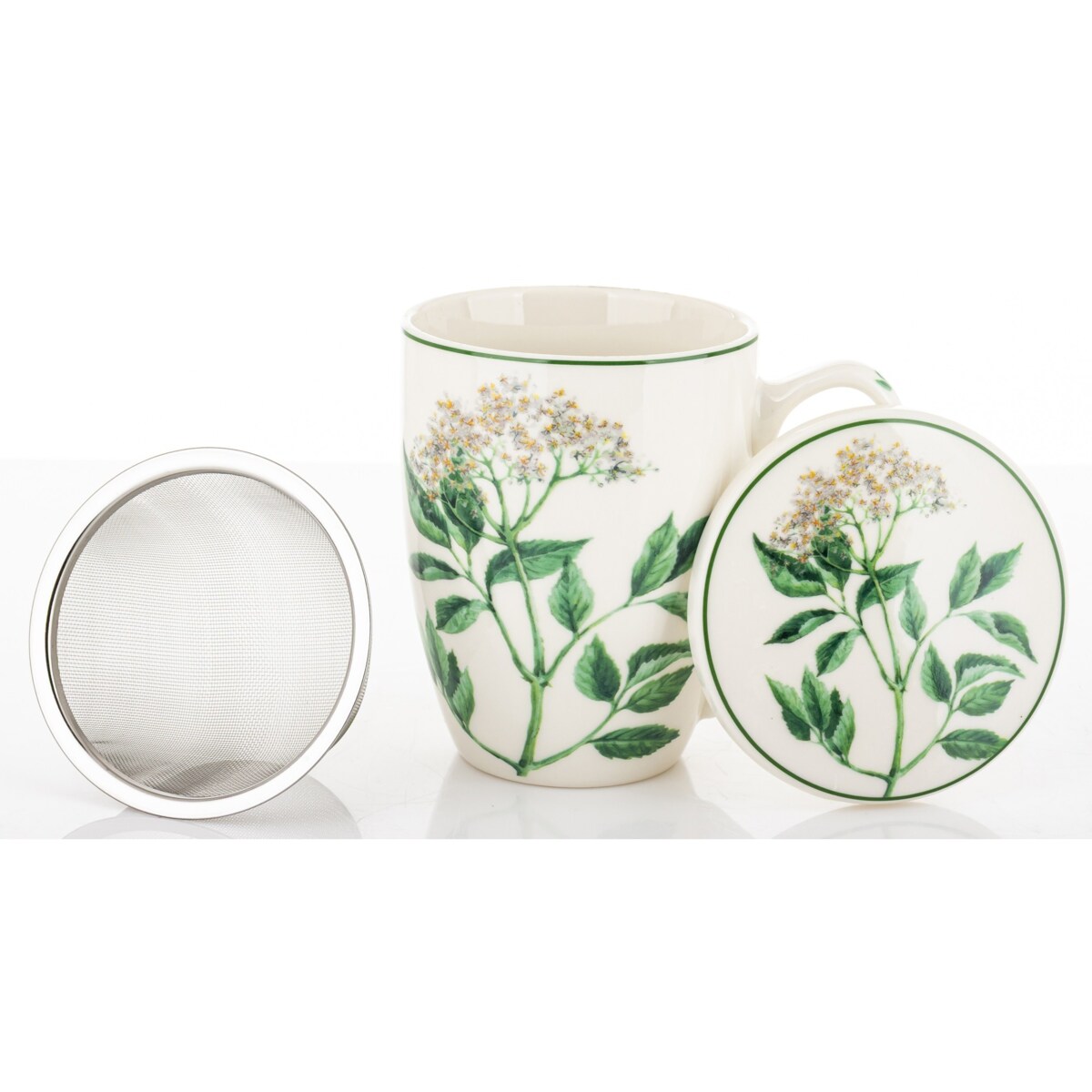 Kubek z zaparzaczem 350 ml w pudełku 11x12x9 cm HERBES lipa