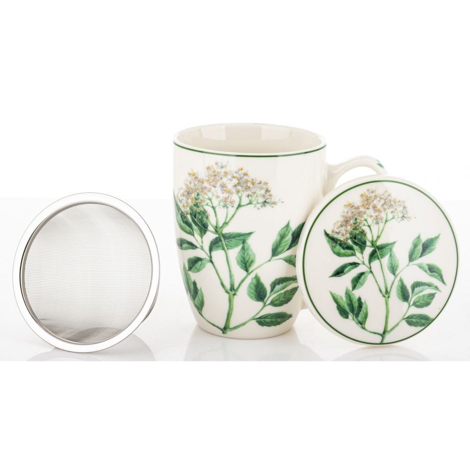 Kubek z zaparzaczem 350 ml w pudełku 11x12x9 cm HERBES lipa