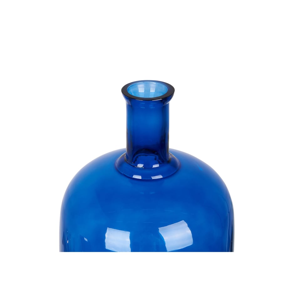 Wazon na kwiaty szklany 45 cm niebieski KORMA