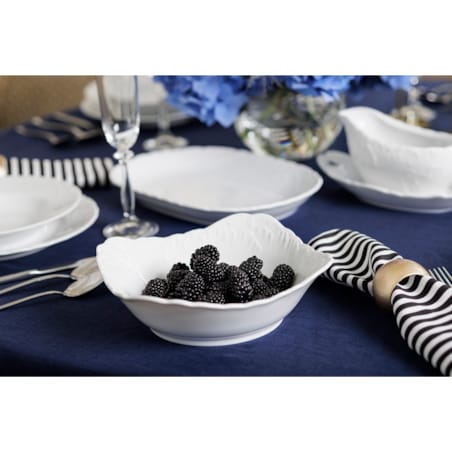 Zestaw obiadowo-kawowy dla 6 osób 50 el. Rococo Maria białe 0001