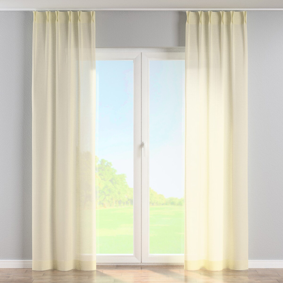 Zasłona na haczykach flex podwójnych 130x260 prześwitujący ecru