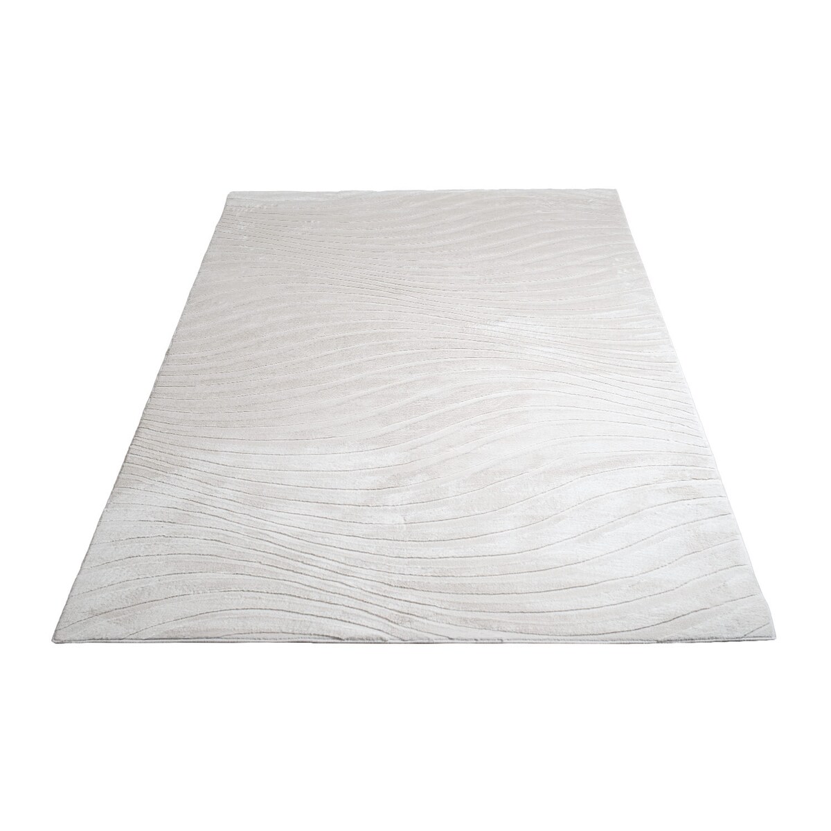 Dywan nowoczesny 3D, miękki Waving 5030 Jasnoszary/Taupe 80x150