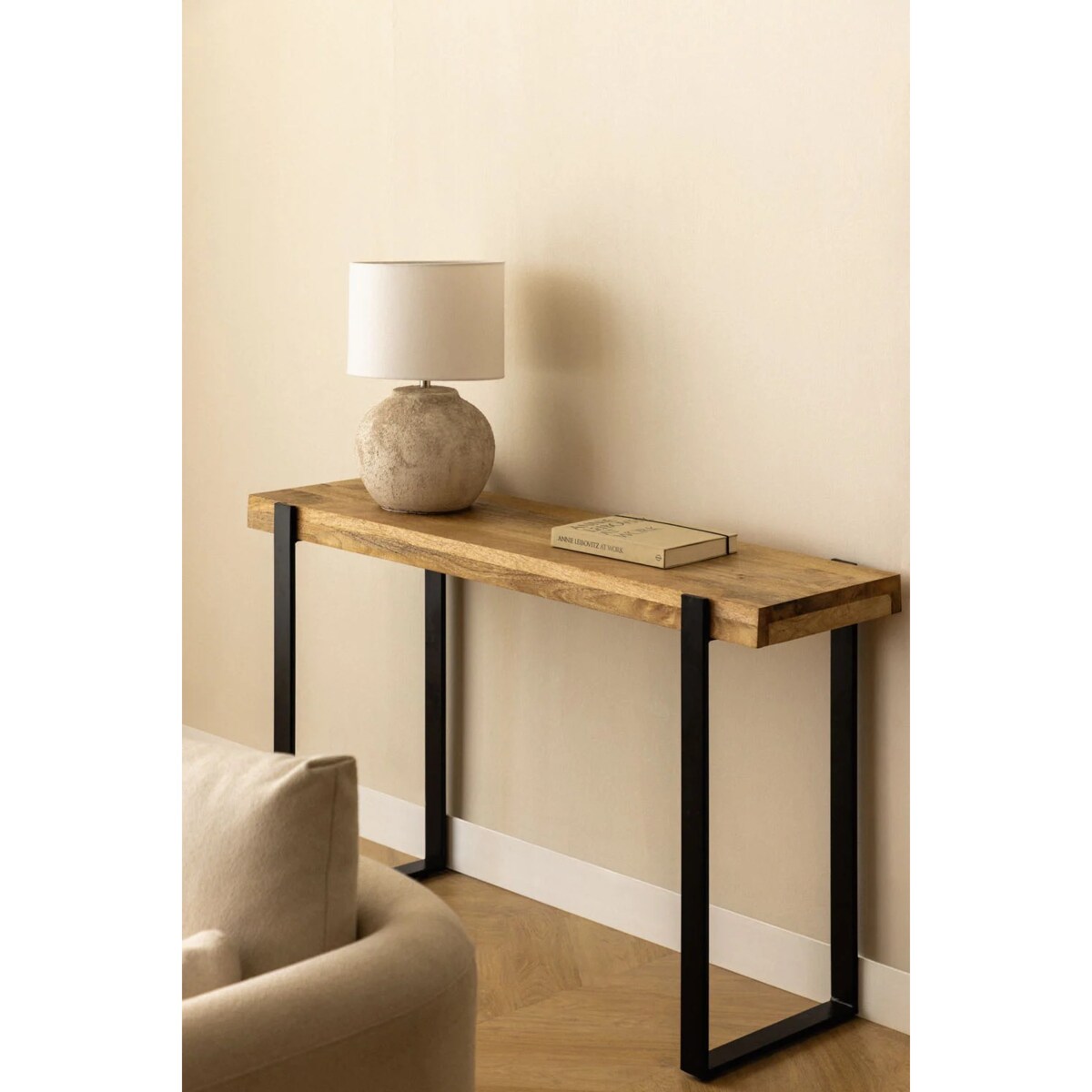 Konsola drewna mango i stali Kiren 120 cm