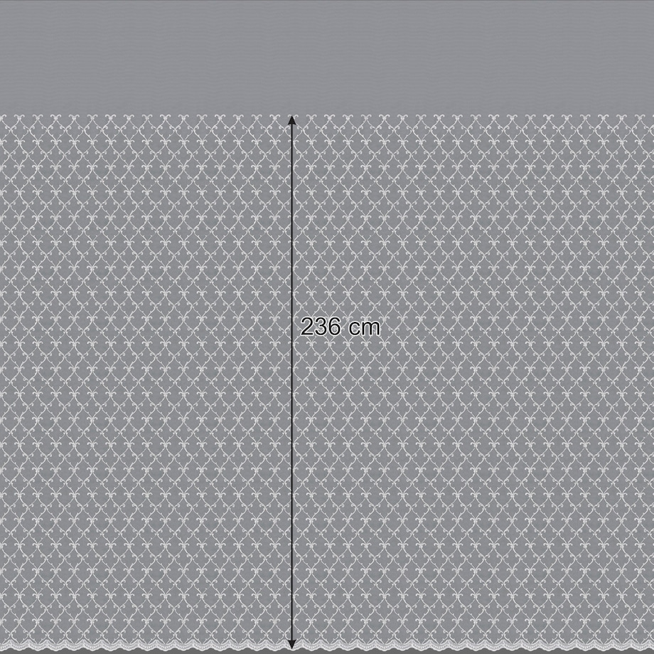 Firana na taśmie 300x245 ecru ze zdobieniem