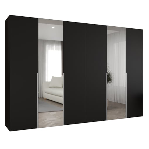 Szafa uchylna otwierana ALICANTE 2 300 wys. 202 cm Czarny + u. Kaszmir