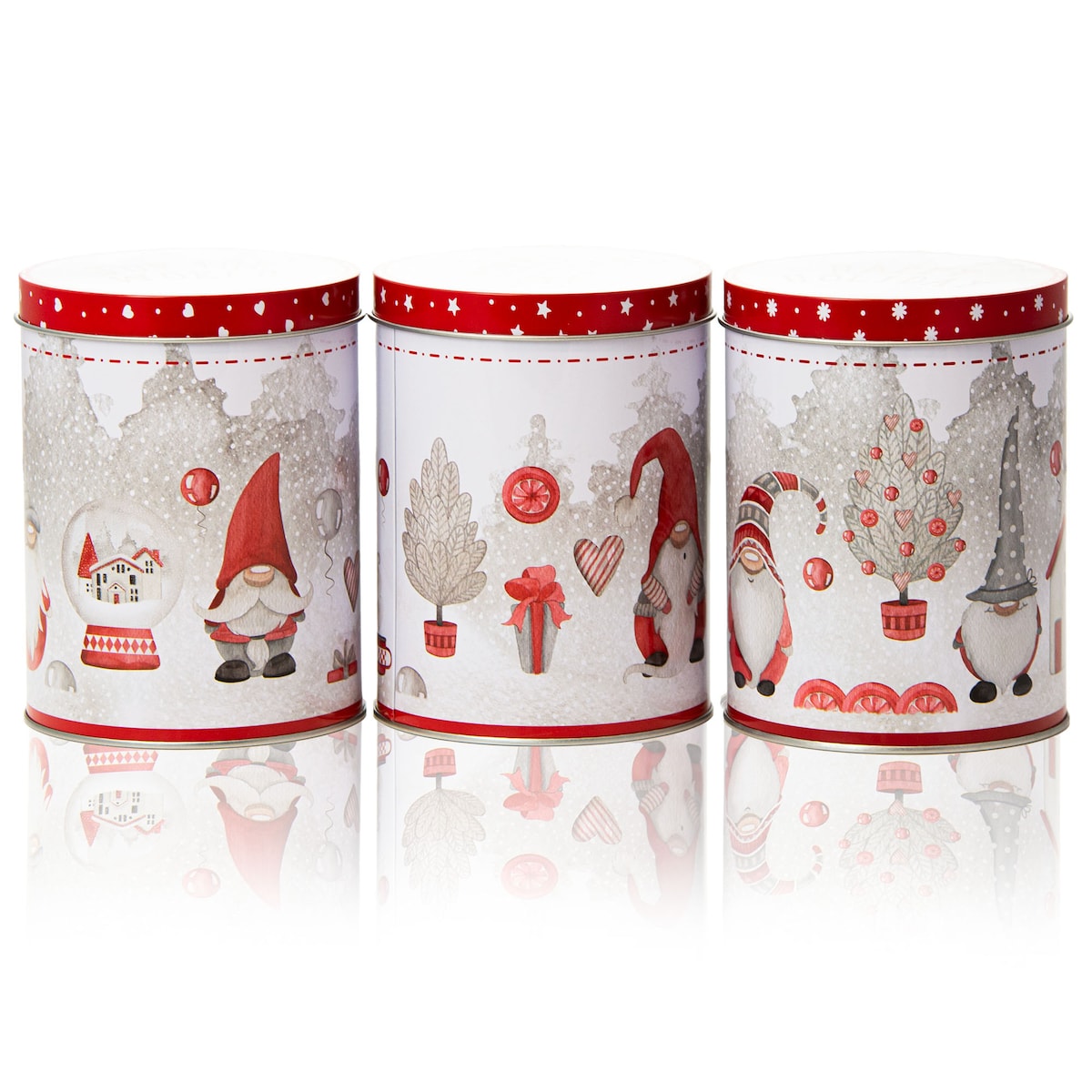 Puszka Na Ciastka Pierniki Herbatę Zestaw Świąteczne Boże Narodzenie Krasnale
