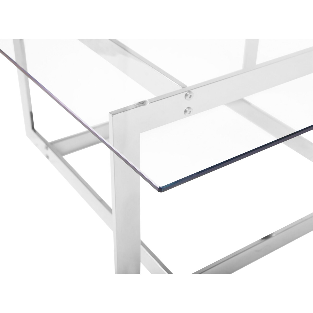 Stolik kawowy CRYSTAL Szkło hartowane Srebrny