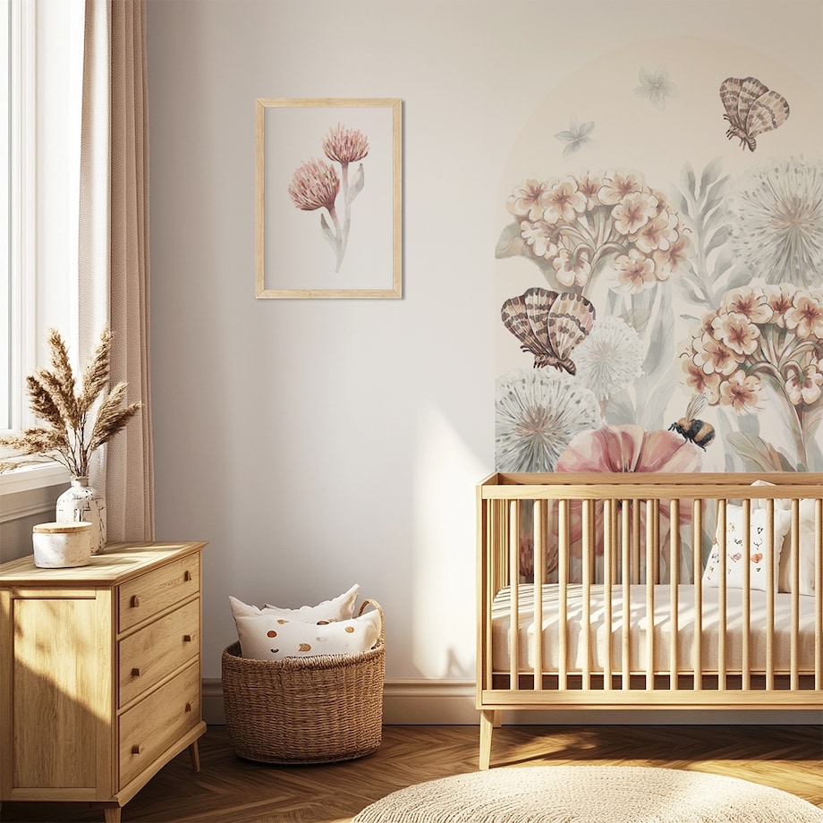 Naklejka na ścianę łuk Polne kwiaty XXL