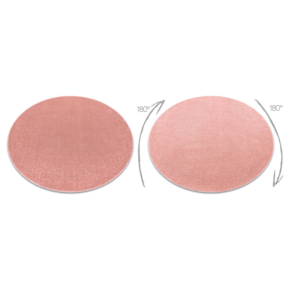 Dywan ETON PLUS koło pudrowy róż koło 100 cm