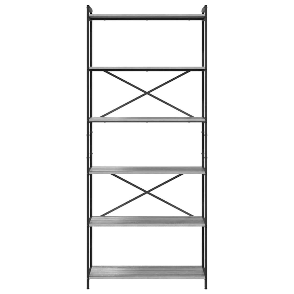 vidaXL Półka na książki Szary dąb sonoma 80 x 30 x 188 cm