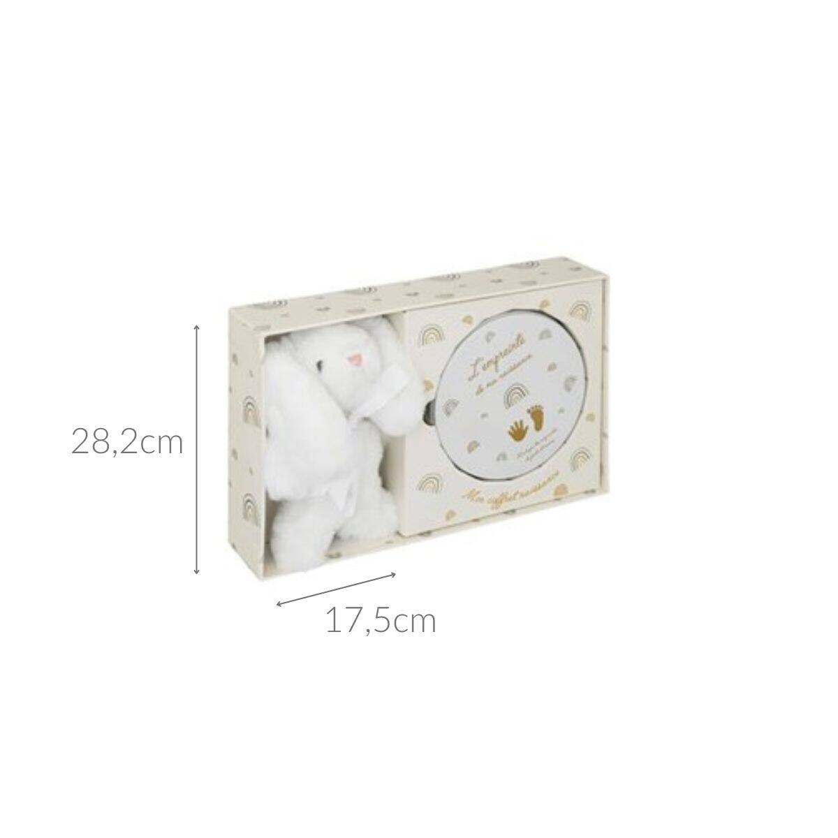 Gotowy prezent dla noworodka, pluszowy króliczek