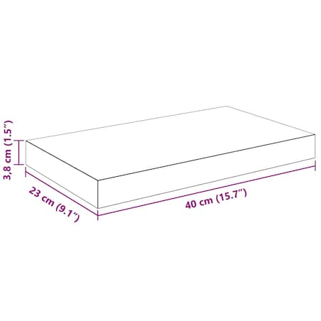 vidaXL Półka ścienna, biała, wysoki połysk, 40x23x3,8 cm, MDF