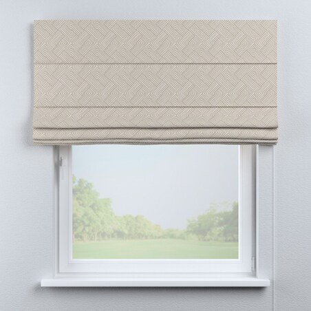Roleta rzymska Capri, beżowo-kremowe geometryczne wzory, Sunny