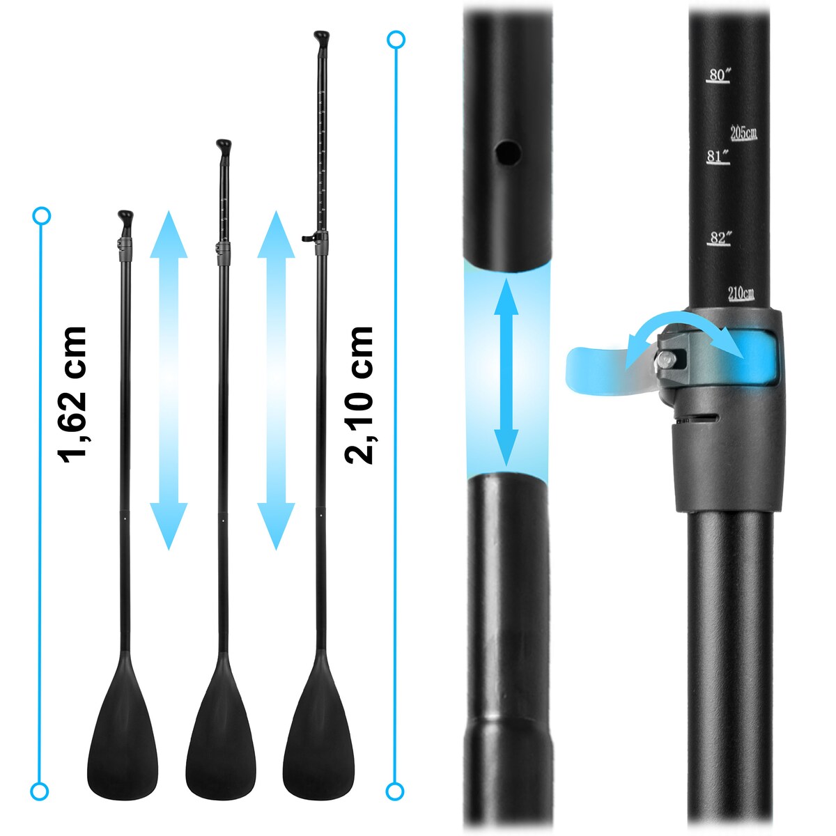 Deska SUP do pływania pompowana Paddle Aquasurf 275cm Soke ZESTAW