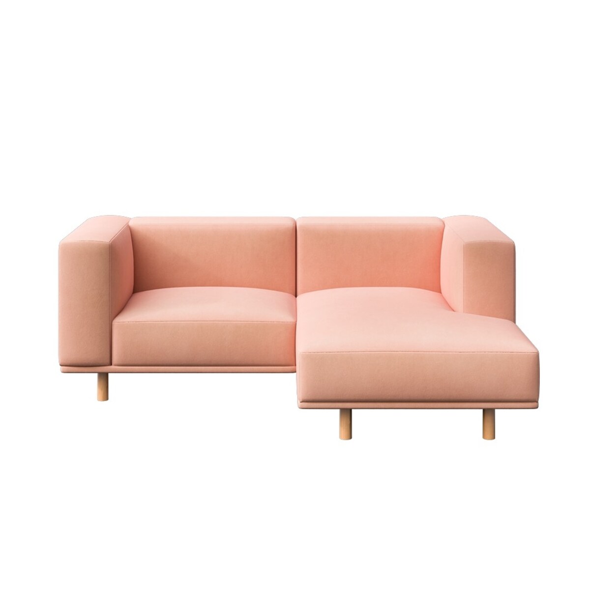 Kukumo sofa narożna prawa Brzoskwiniowa