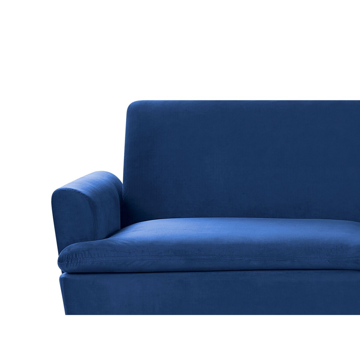 Sofa rozkładana welurowa niebieska VETTRE