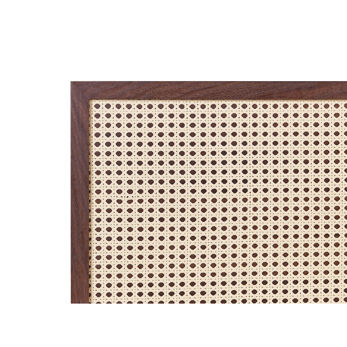 Łóżko rattanowe 140 x 200 cm ciemne drewno MONPAZIER