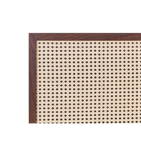 Łóżko rattanowe 140 x 200 cm ciemne drewno MONPAZIER