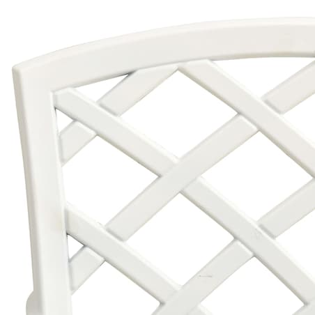 vidaXL Krzesła ogrodowe 2 szt., odlewane aluminium, białe