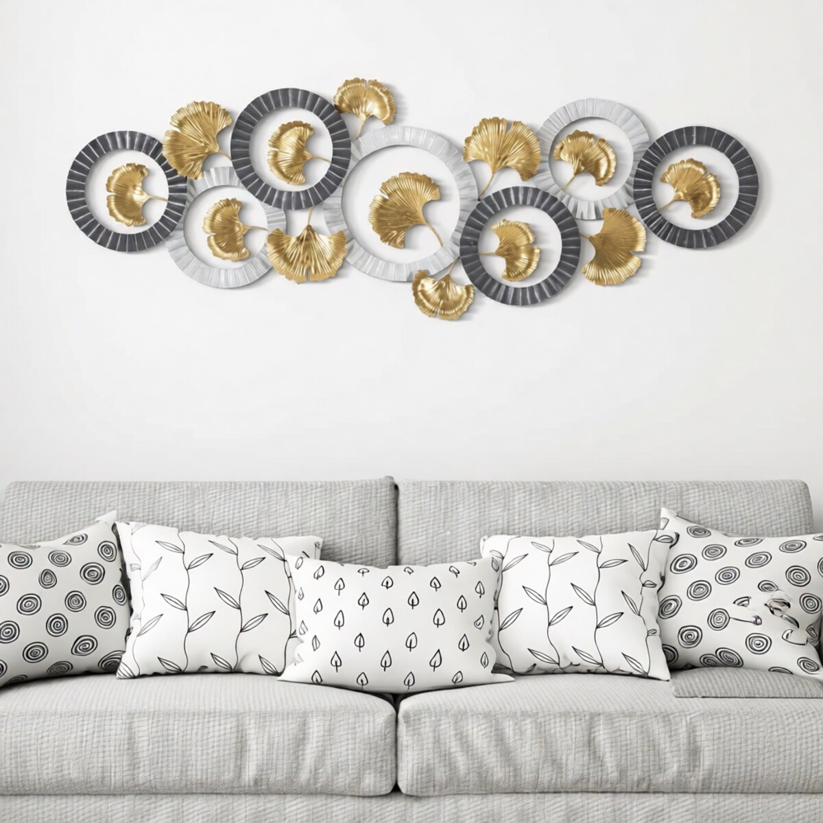 Dekoracja ścienna Arty - B, kolor wielokolorowy, żelazo, 127,5 x 44,5 cm, styl glamour, do salonu i przedpokoju, Mauro Ferretti