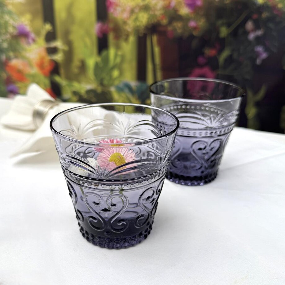 VILLA ITALIA Szklanka ametystowa 250 ml 9 cm FIORINO
