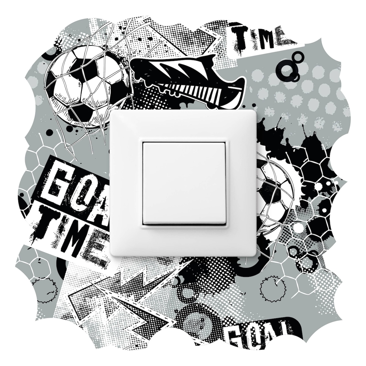 Naklejka Pod Kontakt Do Pokoju Dzieci Piłka Nożna Graffiti Abstrakcja 20x20cm