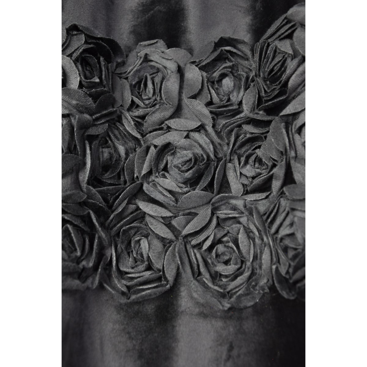 Zasłona welurowa "royal roses" z wyszywanymi różami 140x270 cm taśma | stalowy