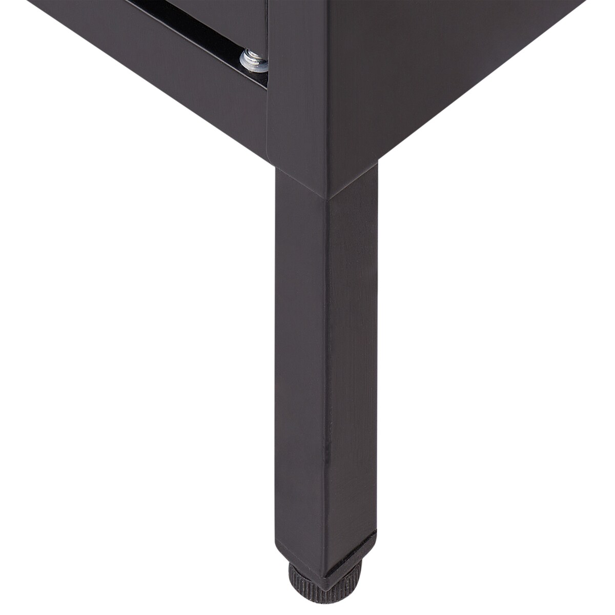 Szafka ze szklanymi drzwiami NEWPORT Metal 115 cm Czarny