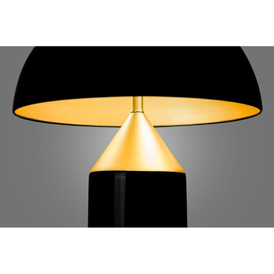 Gabinetowa lampa Fungo stojąca na biurko czarna złota