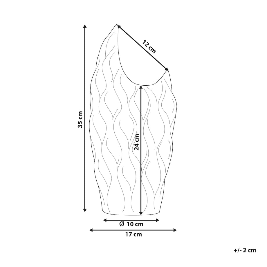 Wazon dekoracyjny HALUZA Kamionka 35 cm Srebrny
