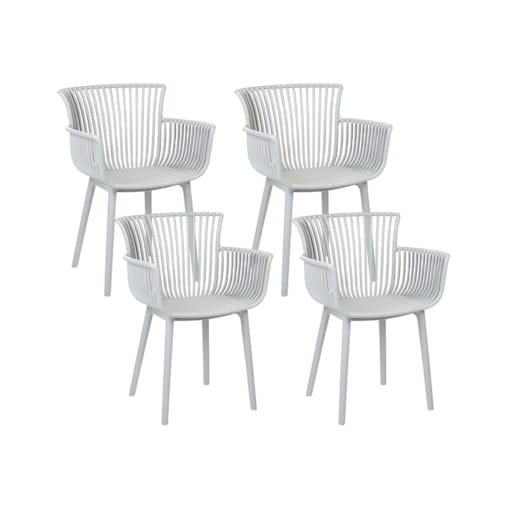 Zestaw 4 krzeseł do jadalni jasnoszary PESARO