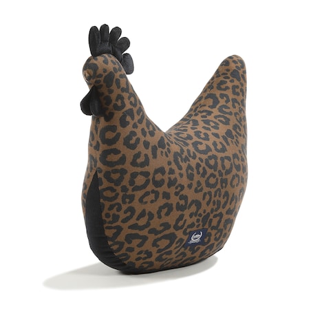 La Millou - Poduszka Kura Babci Dany Bamboo LEOPARD CHOCO by Magdalena Lamparska
