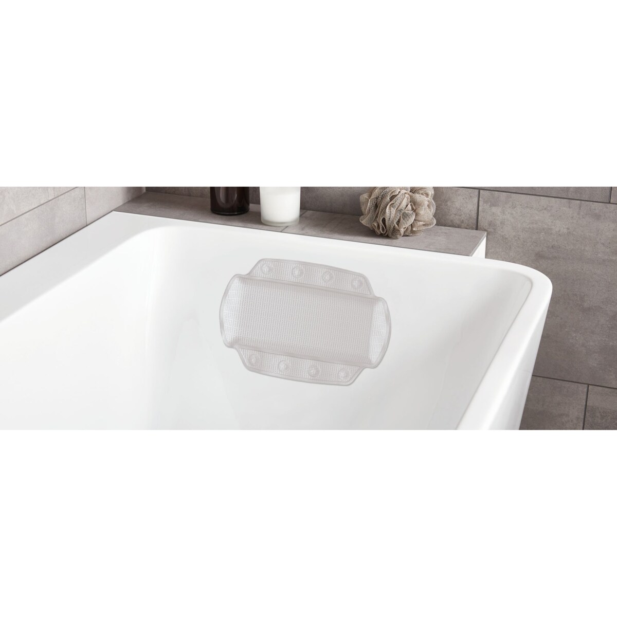 Kleine Wolke Arosa Poduszka do wanny jasny szary 32x 22 cm