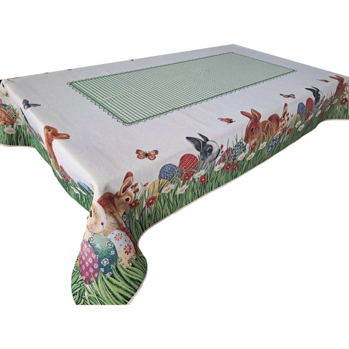 Obrus Wielkanocny 140X220 Cm Na Stół Ozdobny Dekoracyjny Zające