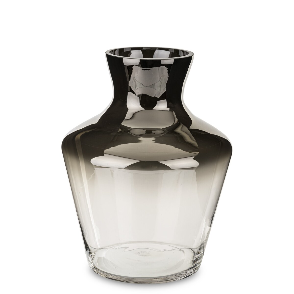 Wazon szklany srebrny 26x20x20 cm ARGENTO-3