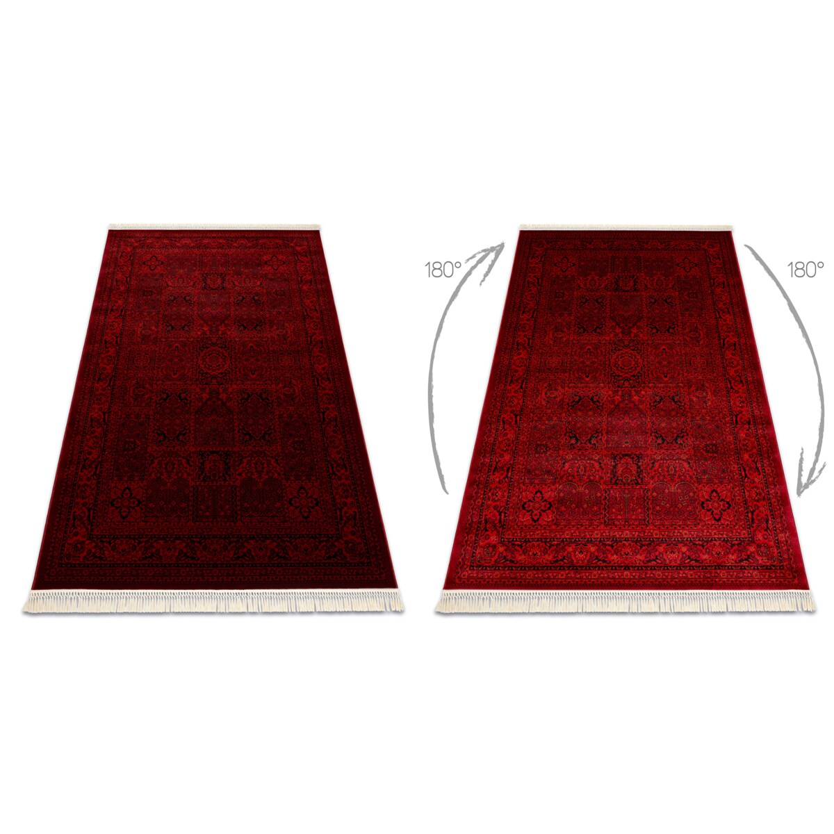 Dywan ORIENT 5365 bordo / czarny Ramka, 100x200 cm