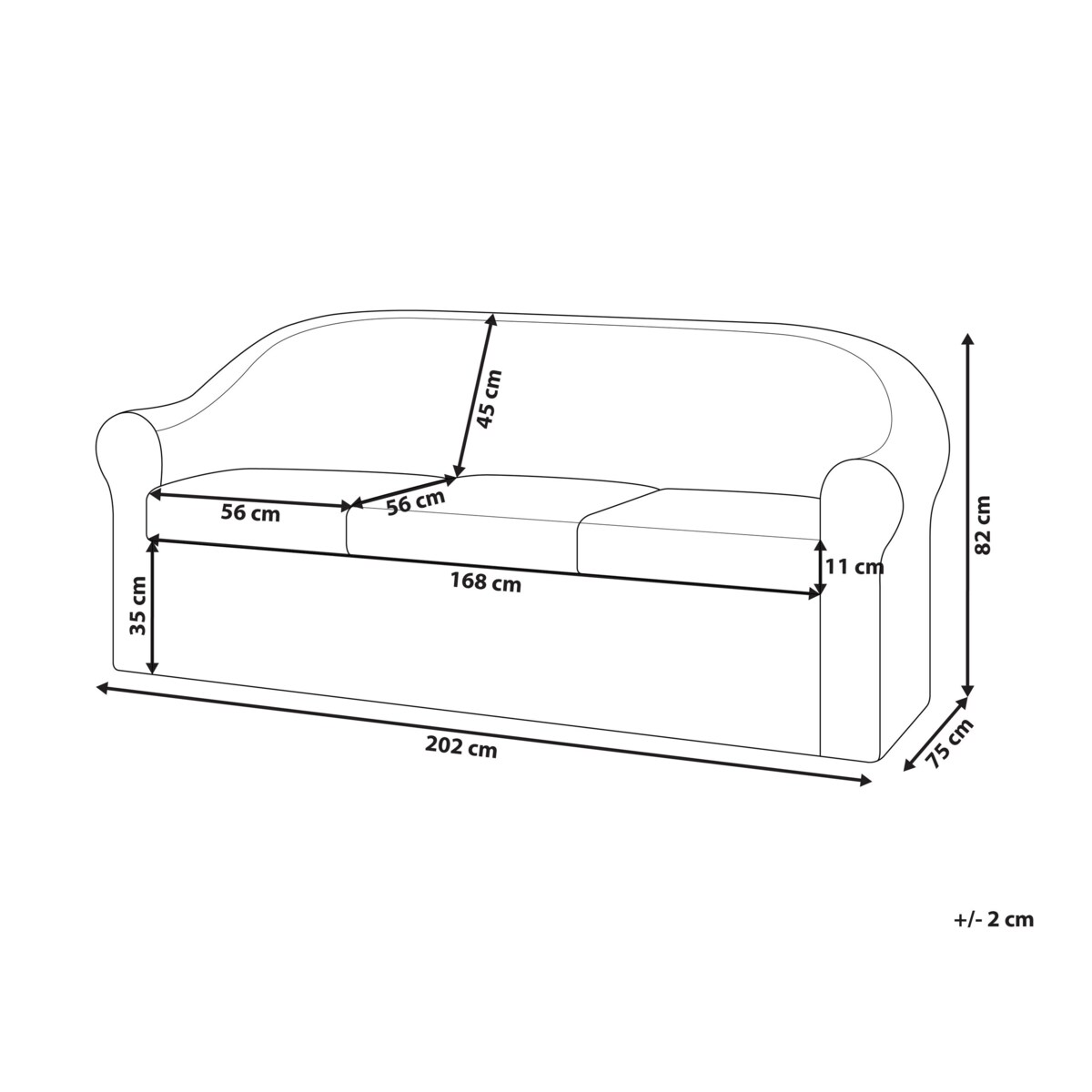 Sofa ogrodowa dla 3 osób LIVADEIA Rattan Naturalny