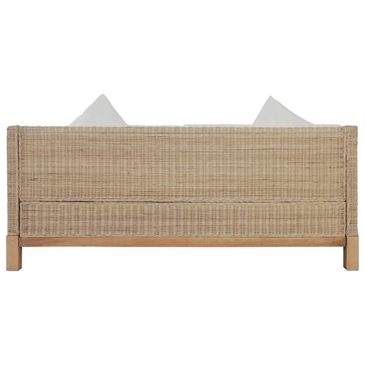 vidaXL 3-osobowa sofa z poduszkami, naturalny rattan